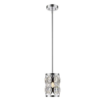 Z-Lite Dealey 1-Light Mini Pendant Light In Chrome