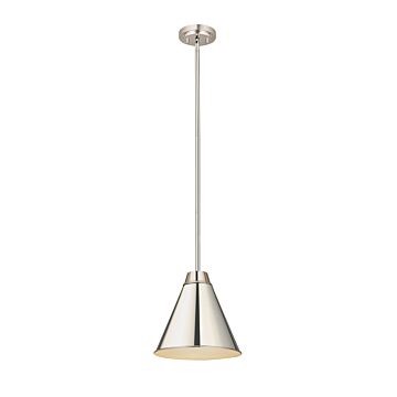 Z-Lite Eaton 1-Light Pendant Light In Polished Nickel