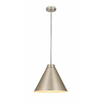 Z-Lite Eaton 1-Light Pendant Light In Brushed Nickel