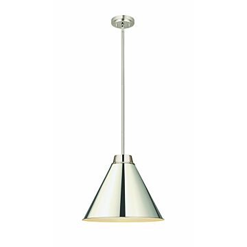Z-Lite Eaton 1-Light Pendant Light In Polished Nickel