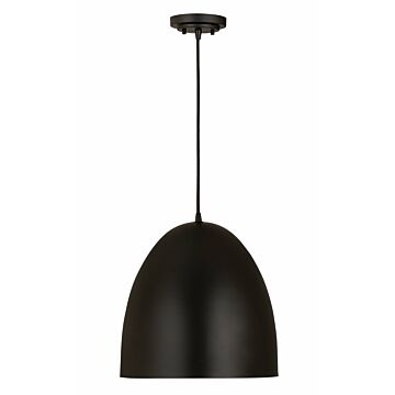 Z-Lite Z Studio Dome Pendant 3-Light Pendant Light In Matte Black