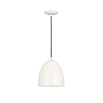 Z-Lite Z Studio Dome Pendant 1-Light Pendant Light In Matte White