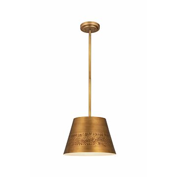 Z-Lite Maddox 1-Light Chandelier In Rubbed Brass
