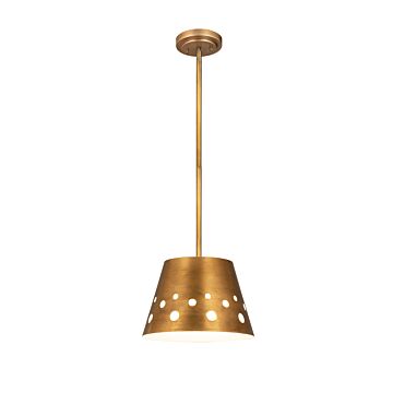 Z-Lite Katie 1-Light Chandelier In Rubbed Brass