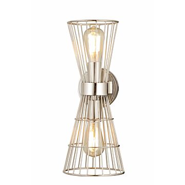 Z-Lite Alito 2-Light Wall Sconce In Polished Nickel