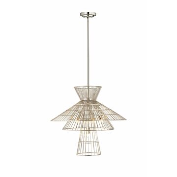 Z-Lite Alito 6-Light Chandelier In Polished Nickel