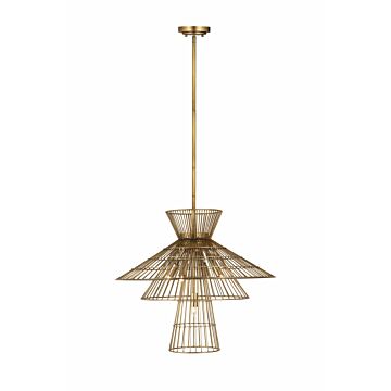 Z-Lite Alito 6-Light Chandelier In Rubbed Brass