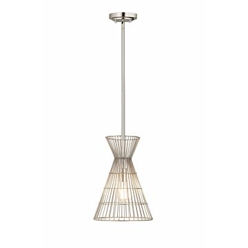 Z-Lite Alito 1-Light Mini Pendant Light In Polished Nickel