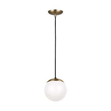 Leo   Hanging Globe One Light Pendant in Satin Brass by Visual Comfort Studio