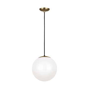 Leo   Hanging Globe One Light Pendant in Satin Brass by Visual Comfort Studio