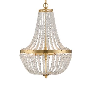 Rylee Three Light Chandelier in Antique Gold by Crystorama