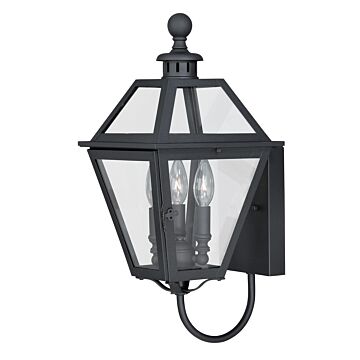 Nottingham 3-Light Outdoor Wall Mount in Textured Black