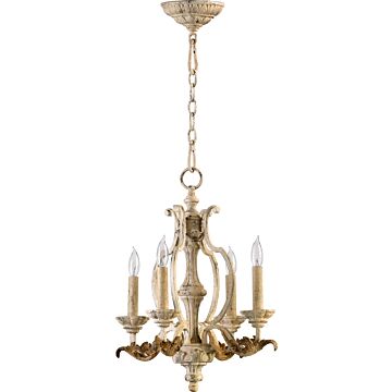 Florence Four Light Chandelier in Persian White by Quorum International