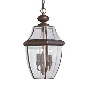 Generation Lighting Lancaster 3-Light Outdoor Hanging Light in Antique Bronze