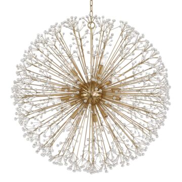 Dunkirk 16 Light Chandelier in Aged Brass by Hudson Valley