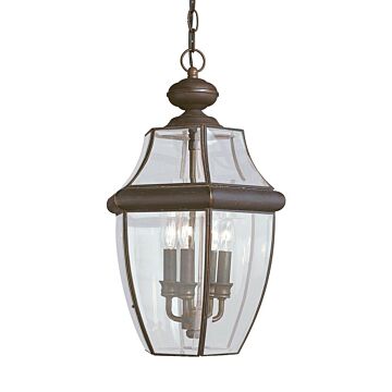 Generation Lighting Lancaster 3-Light Outdoor Hanging Light in Antique Bronze