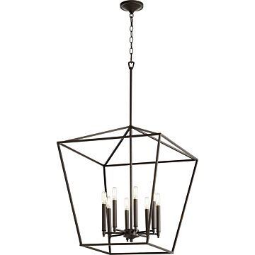 Quorum Gabriel 8 Light 22 Inch Foyer Light in Oiled Bronze