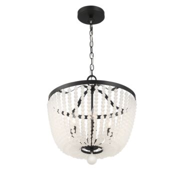 Rylee 4-Light Chandelier in Matte Black
