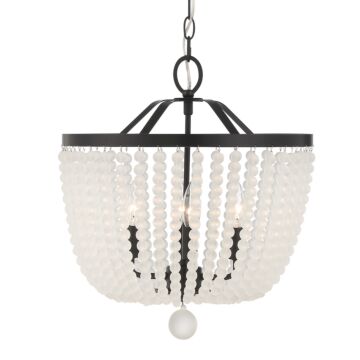 Rylee Four Light Chandelier in Matte Black by Crystorama