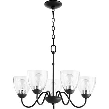 6041 Chandeliers Five Light Chandelier in Textured Black by Quorum International
