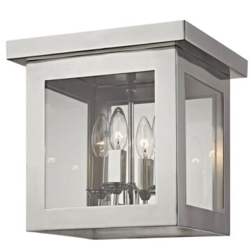 Hurley Four Light Flush Mount in Polished Nickel by Crystorama