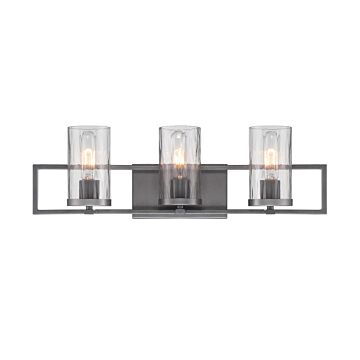 Elements 3-Light Bathroom Vanity Light Bar in Charcoal