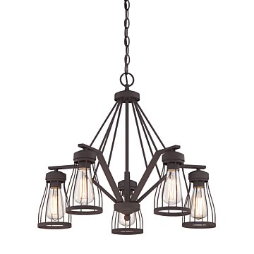Brooklyn 5-Light Chandelier in Bronze
