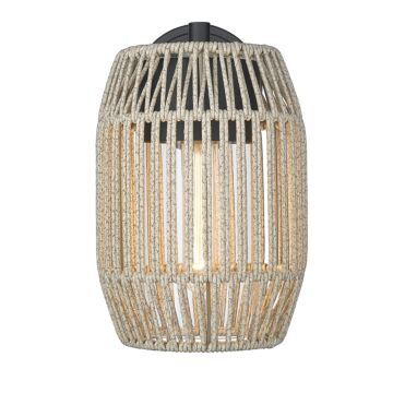 Seabrooke One Light Outdoor Wall Sconce in Natural Black by Golden