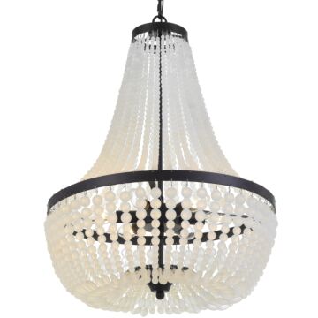 Rylee Six Light Chandelier in Matte Black by Crystorama
