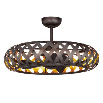 Weave LED Fandelight in Bronze Gilt   Gold by Maxim