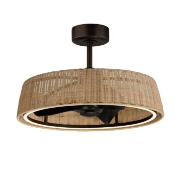 Tulum LED Outdoor Fandelight in Dark Bronze by Maxim