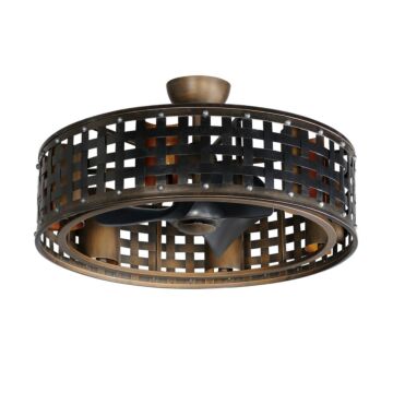 Portcullis LED Fandelight in Bronze Gilt by Maxim