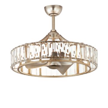 Odeon LED Fandelight in Golden Silver by Maxim