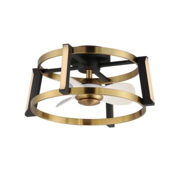 Darling LED Fandelight in Black   Natural Aged Brass by Maxim