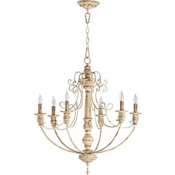 Salento Six Light Chandelier in Persian White by Quorum International