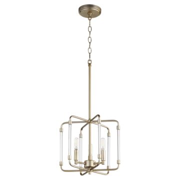Optic Three Light Pendant in Aged Brass by Quorum International