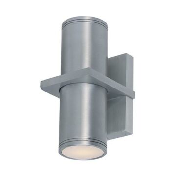 Lightray Two Light Outdoor Wall Mount in Brushed Aluminum by Maxim