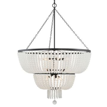 Rylee 12 Light Chandelier in Matte Black by Crystorama