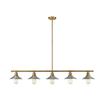 Z-Lite Casa 5-Light Linear Pendant Light In Factory Brass