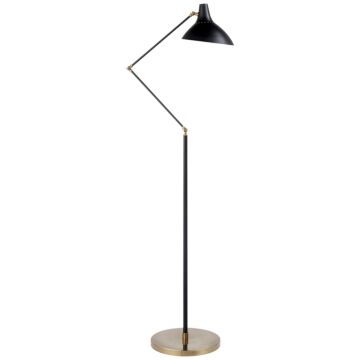 Charlton  Floor Lamp in Black and Brass by Visual Comfort Signature