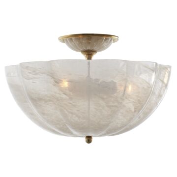 Rosehill  Semi Flush Mount in Hand-Rubbed Antique Brass by Visual Comfort Signature