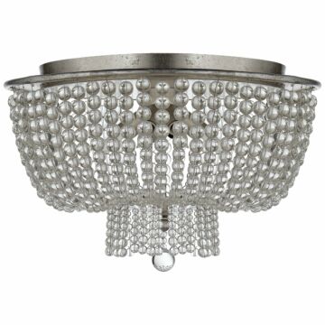 Jacqueline  Flush Mount in Burnished Silver Leaf by Visual Comfort Signature