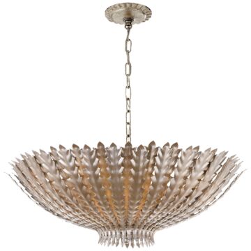 Hampton  Chandelier in Burnished Silver Leaf by Visual Comfort Signature