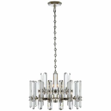 Bonnington  Chandelier in Polished Nickel by Visual Comfort Signature
