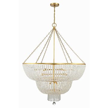 Rylee 15 Light Chandelier in Antique Gold by Crystorama