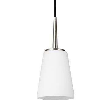 Generation Lighting Driscoll 12 Mini Pendant in Brushed Nickel
