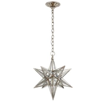 Moravian Star  Lantern in Burnished Silver Leaf by Visual Comfort Signature