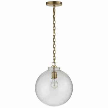 Katie Globe  Pendant in Hand-Rubbed Antique Brass by Visual Comfort Signature