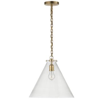 Katie Conical  Pendant in Hand-Rubbed Antique Brass by Visual Comfort Signature