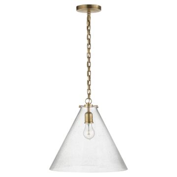Katie Conical  Pendant in Hand-Rubbed Antique Brass by Visual Comfort Signature